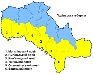 Повіти Подільської губернії